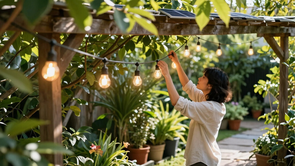 solar outdoor string lights