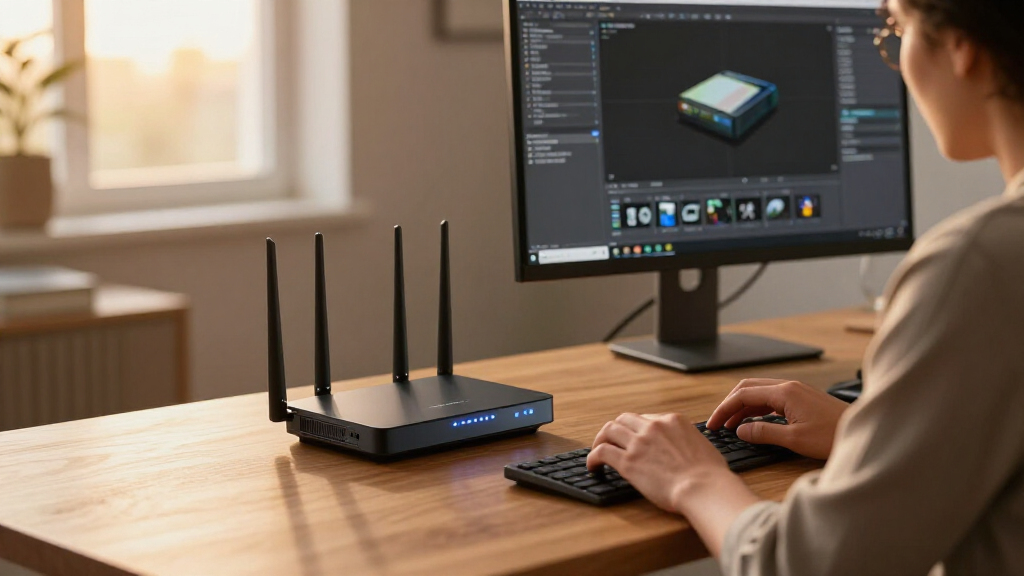 professional wi fi 7 mesh router system for 3d rendering