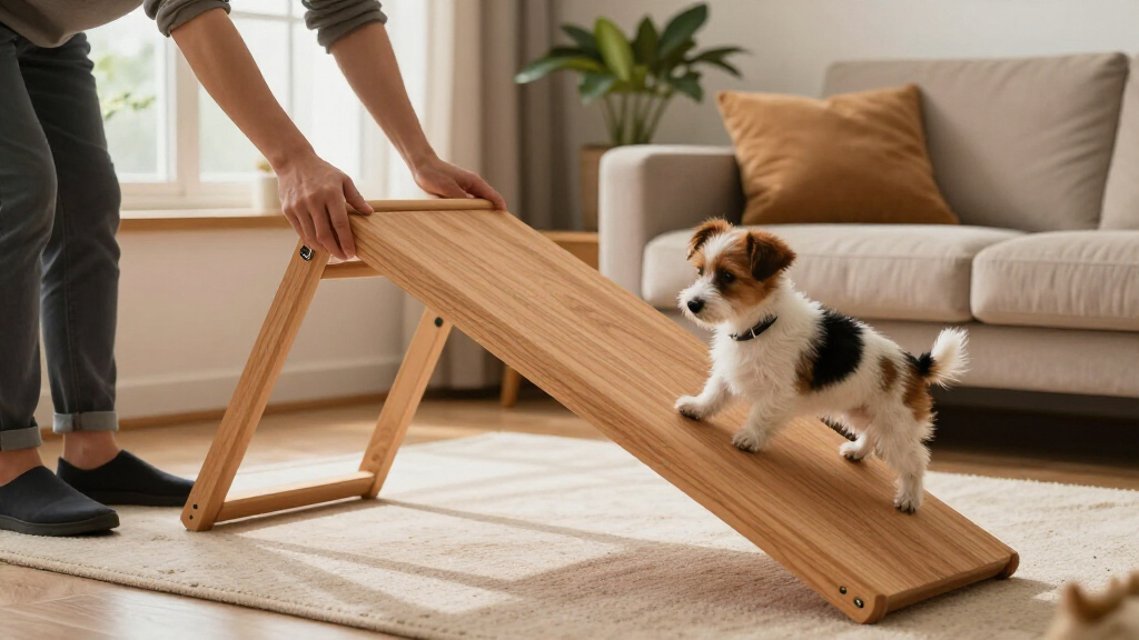 best adjustable anti-slip wooden dog ramp