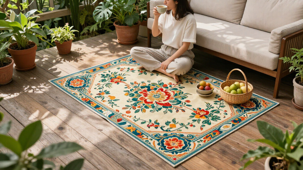 yilong chinese floral silk carpet