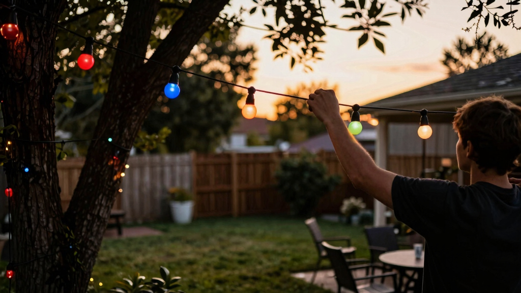 patriotic outdoor string lights
