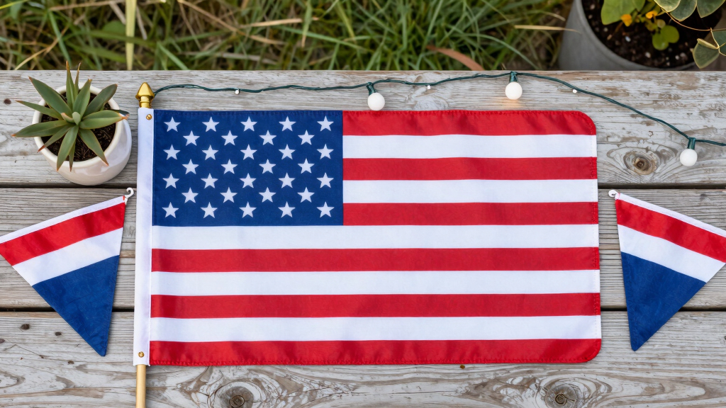 patriotic American flag outdoor decor