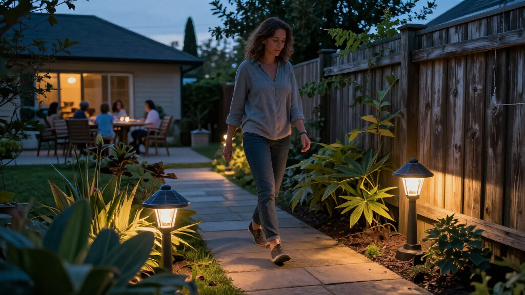 solar-powered outdoor lights