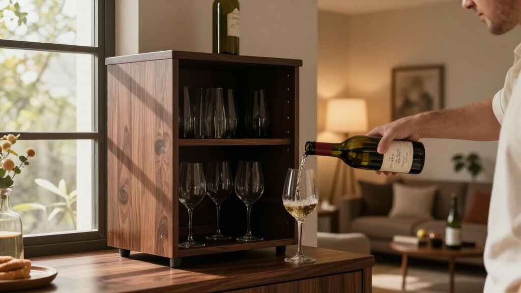 best wine cabinet with stemware storage premium