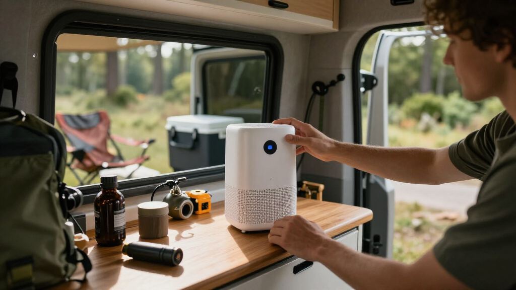 portable dehumidifier for vehicle camping