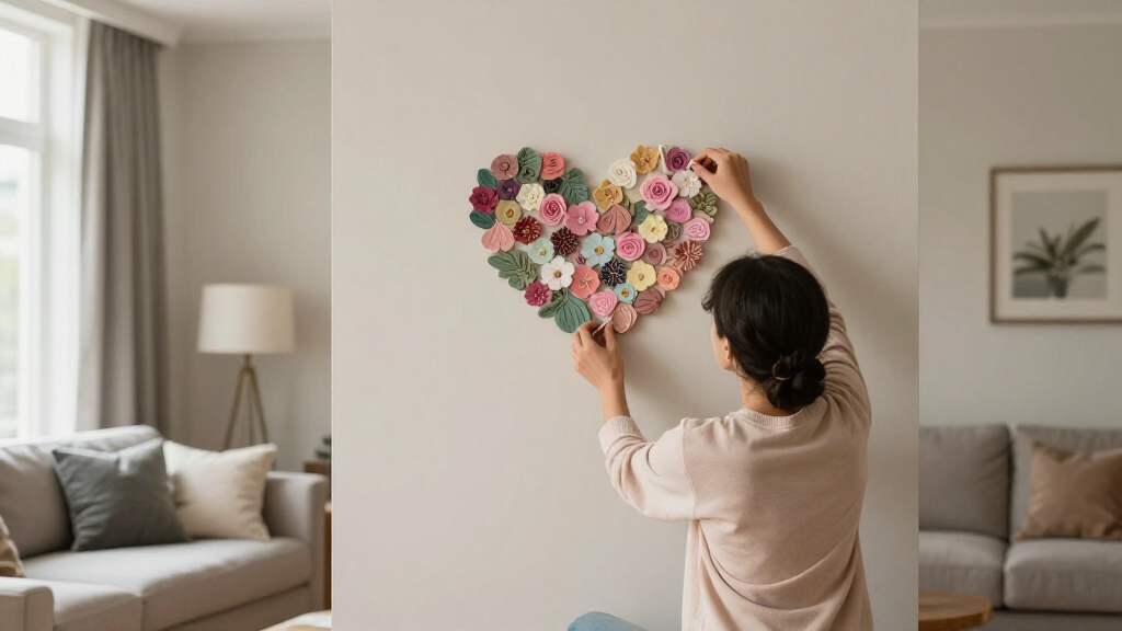 heart-shaped wall art