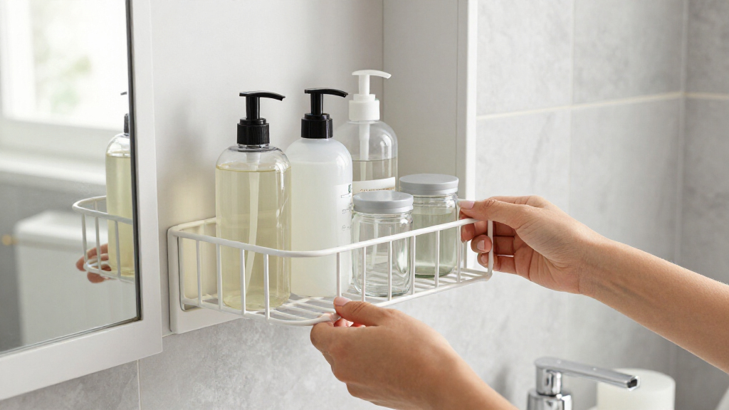 best renter-friendly bathroom storage