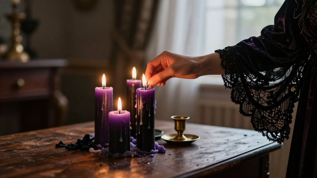 Halloween séance candles