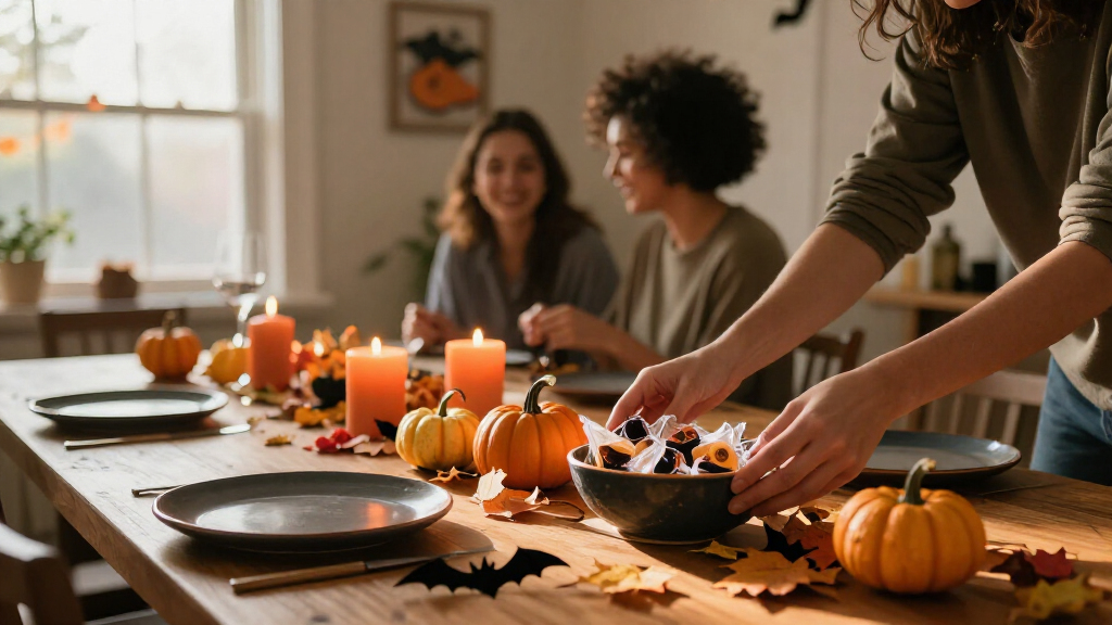 Halloween party table decorations