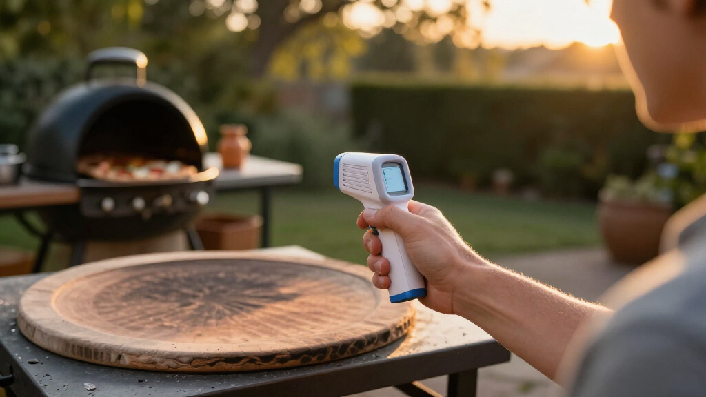 laser thermometer for pizza stone temperature