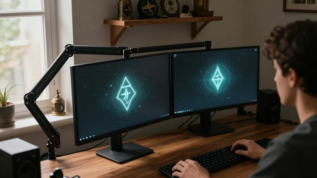 adjustable monitor arms for dual setups