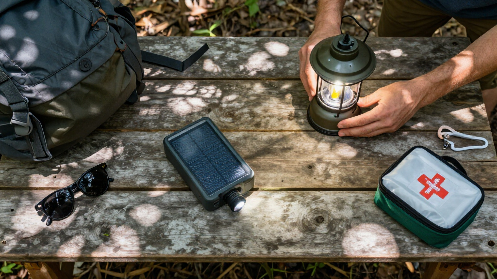 solar-powered emergency flashlights