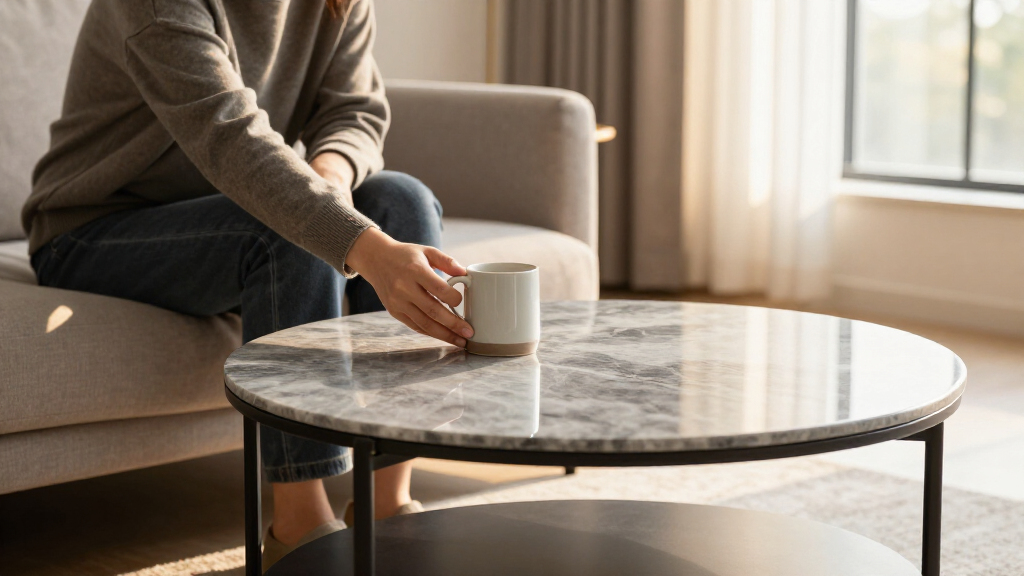 best coffee tables with stone tops amazon