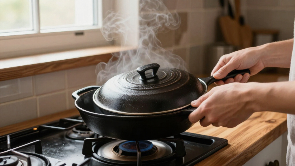 castiron skillets with lids
