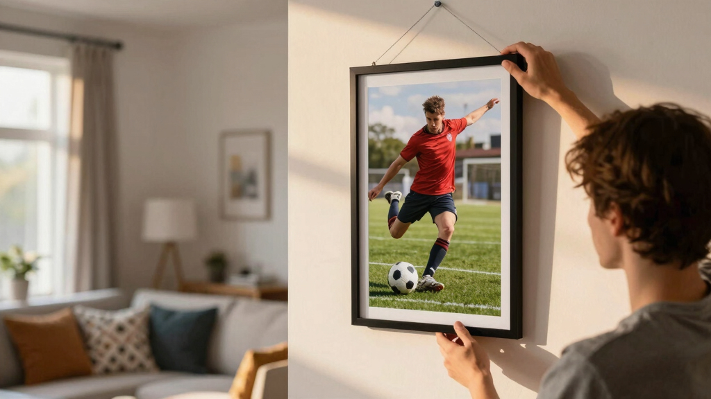 soccer-themed wall art