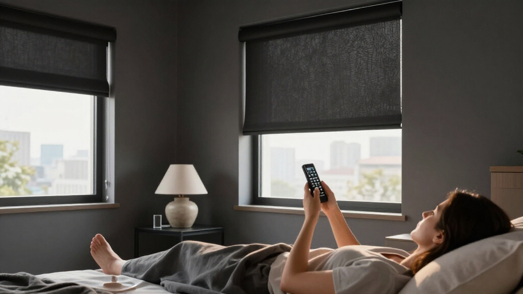 blackout shades motorized for bedrooms