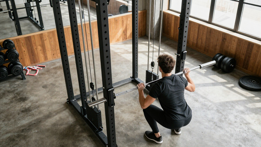 squat rack with pulley system