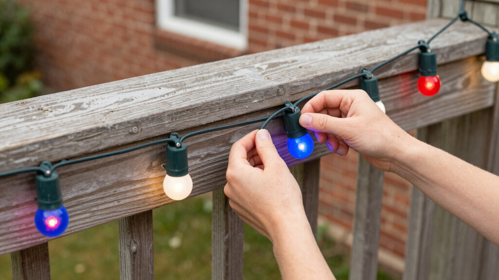 patriotic outdoor string lights