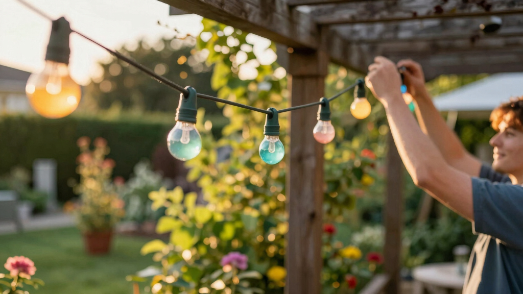 patriotic outdoor string lights