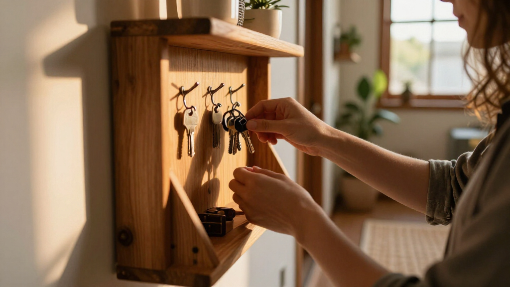 entryway organizer shelves key holders