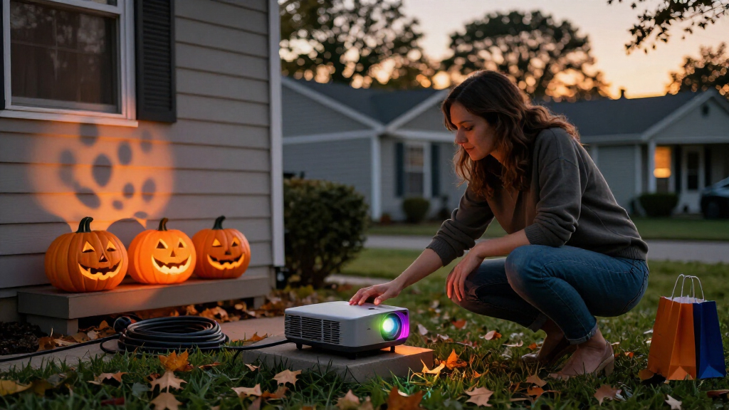 Halloween outdoor projector lights
