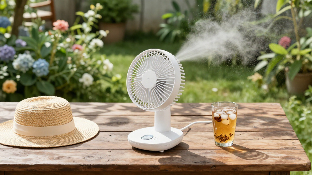 rechargeable fan with misting function