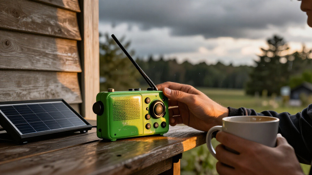weather alert radio with solar charging