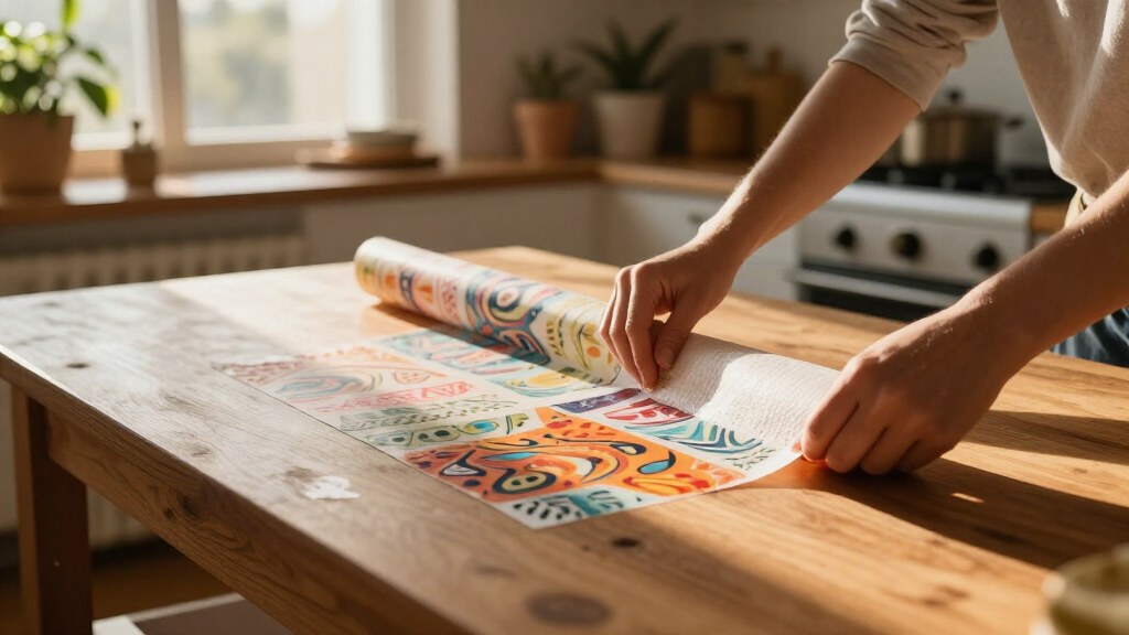 boho patterned contact paper
