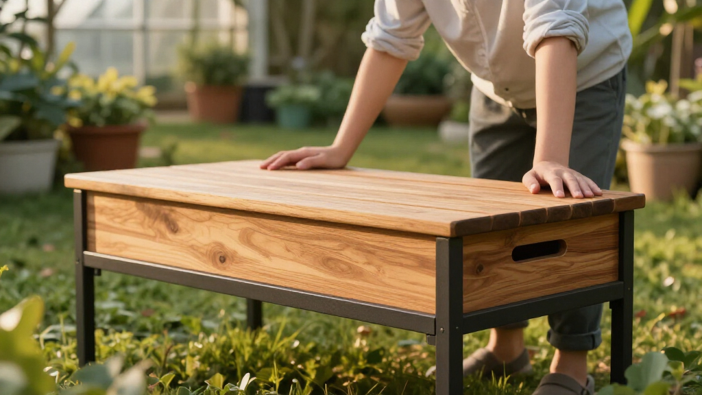 outdoor storage benches