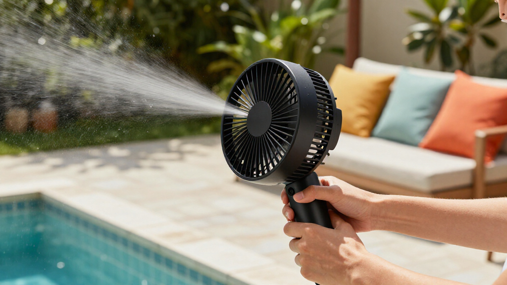 battery powered misting fans premium