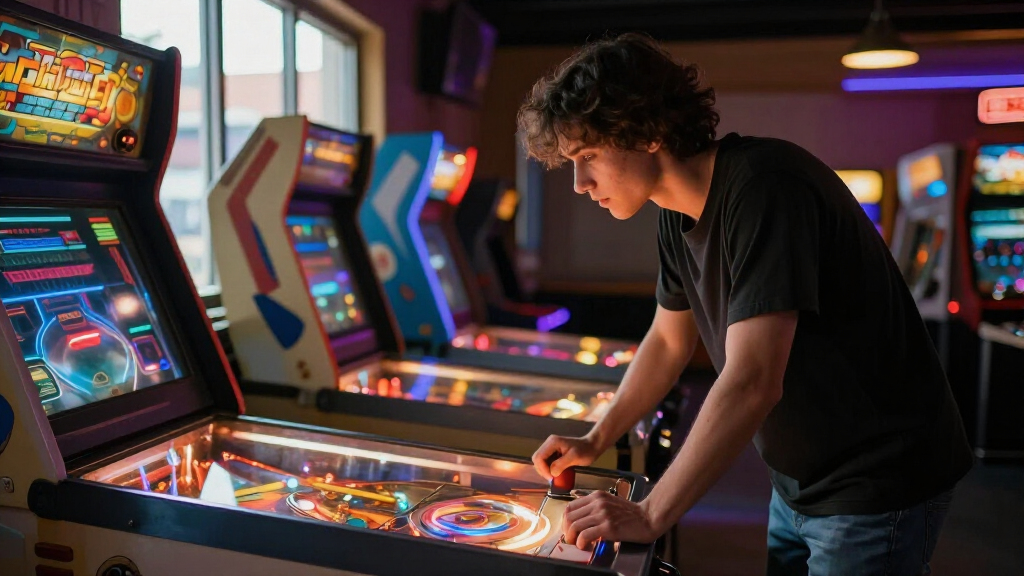 arcade-style pinball machines