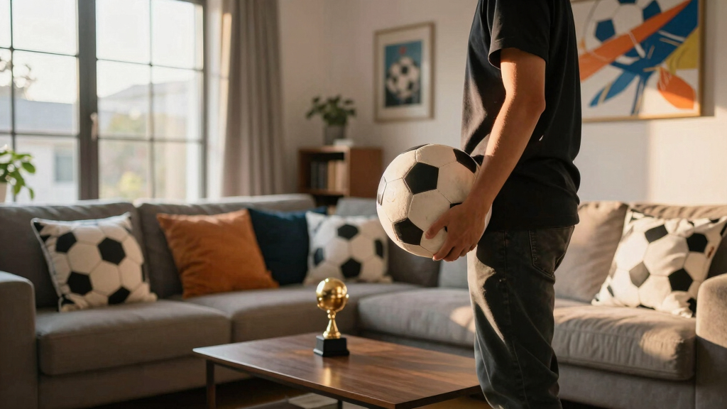 soccer-themed home decor