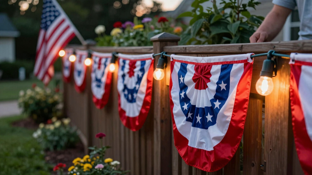 patriotic outdoor string lights