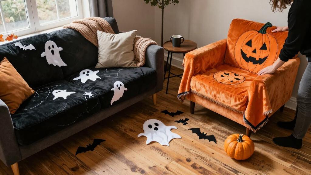 Halloween furniture covers