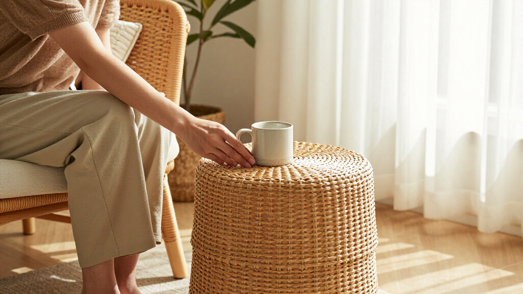 rattan side tables