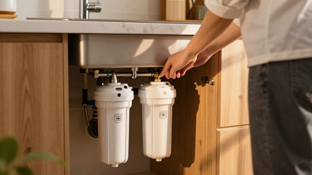 whole house water filter system with bypass valve