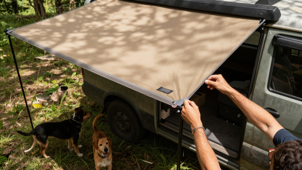 best van awning for camping with dogs