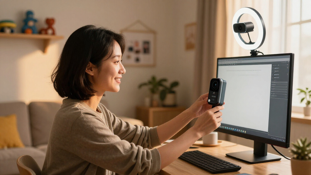 4k webcam kits with ring lights