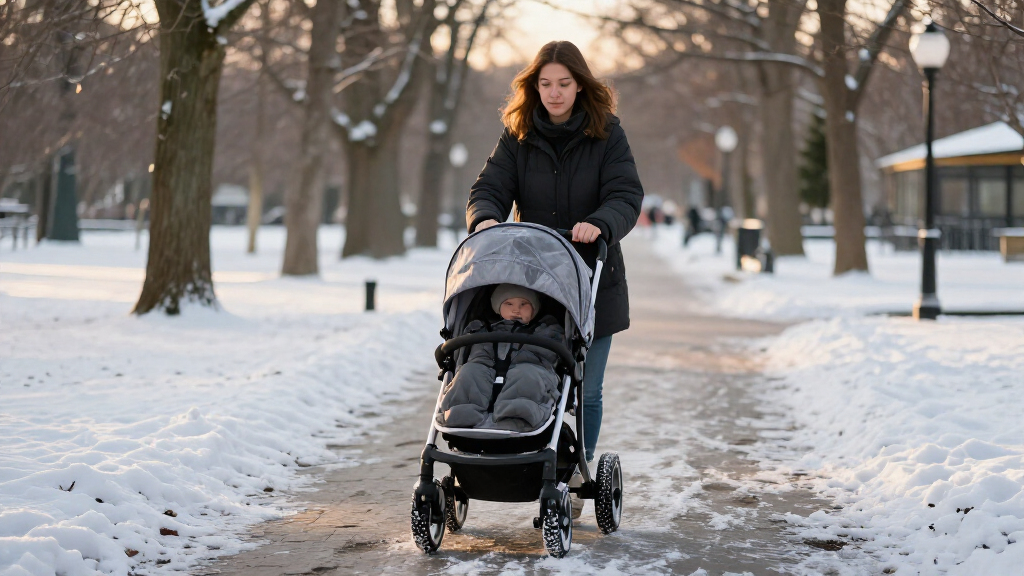 stroller for snow and winter
