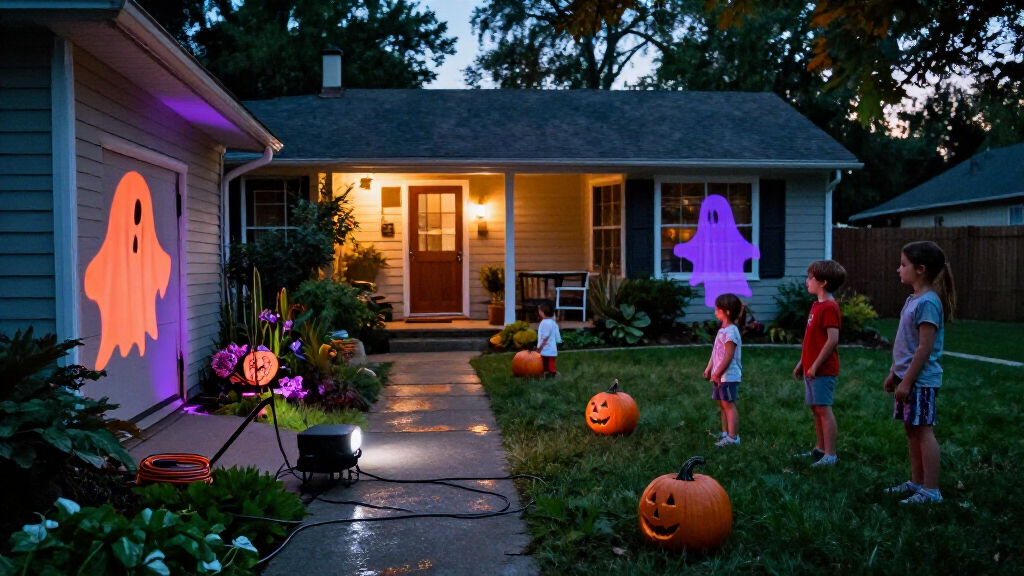outdoor Halloween projector lights
