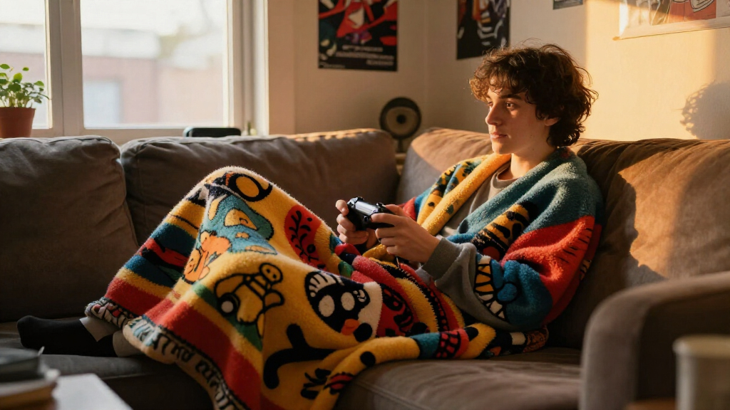 pop culture themed cozy blankets