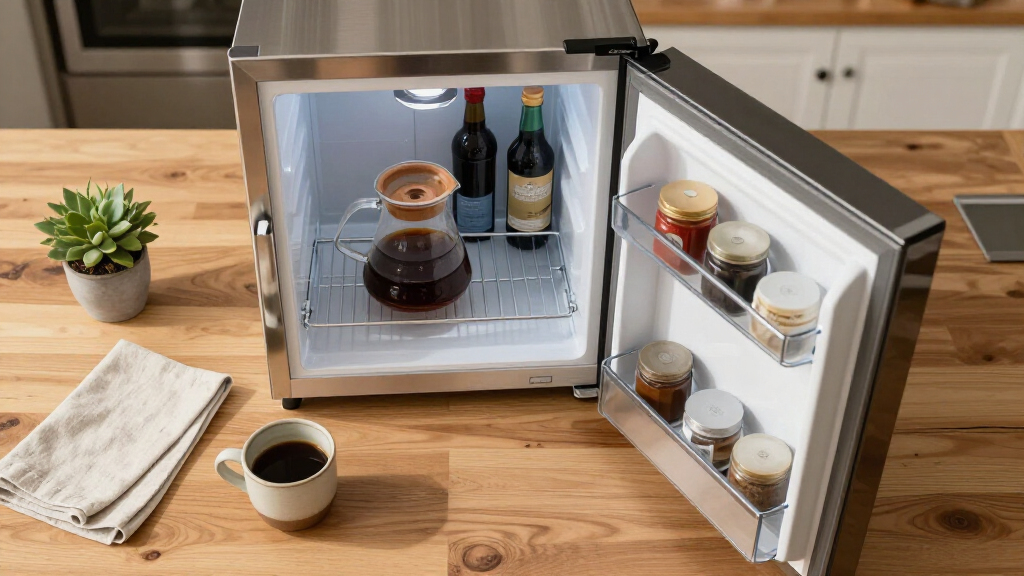 beverage refrigerator for coffee bar