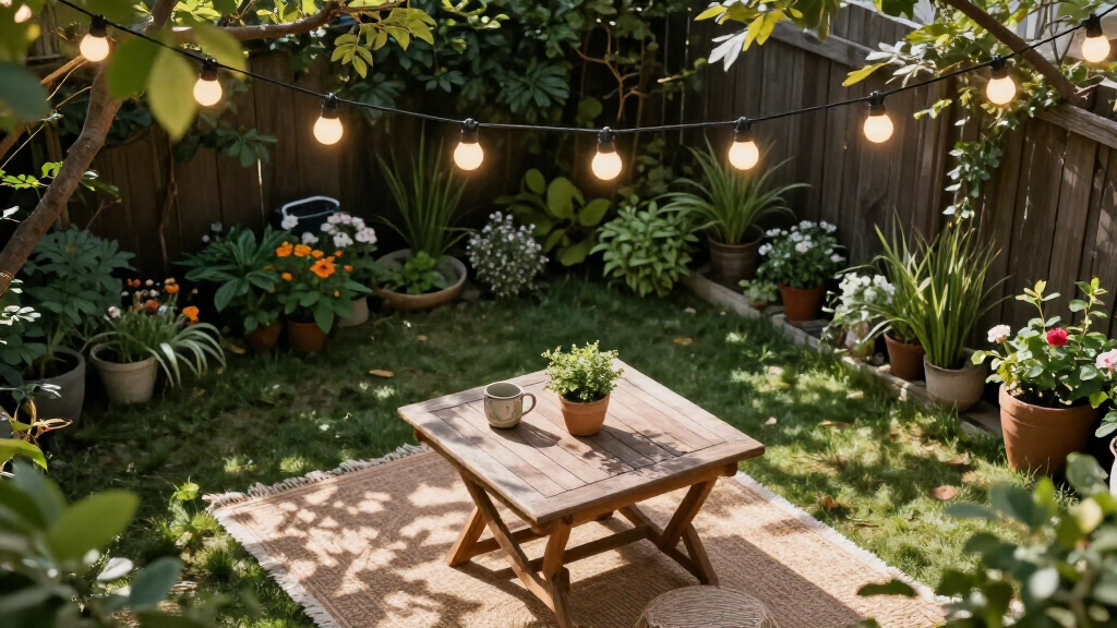 solar-powered outdoor string lights