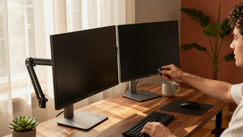 adjustable monitor arms for dual setups