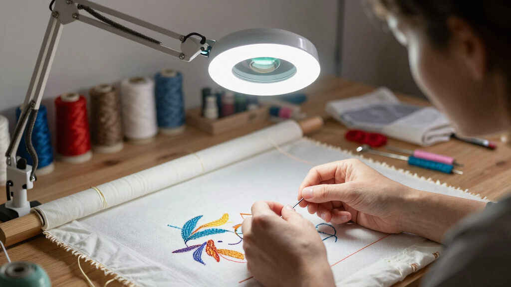 magnifying lamp for needlework
