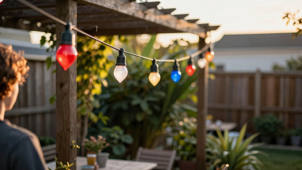 patriotic outdoor string lights