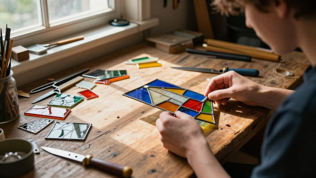 best stained glass work table