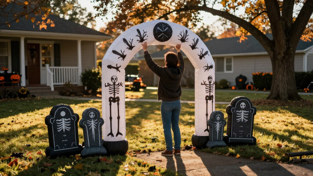 9 Best Halloween Inflatable Cemetery Gates to Spook Your Yard This Year 25 halloween inflatable cemetery gates