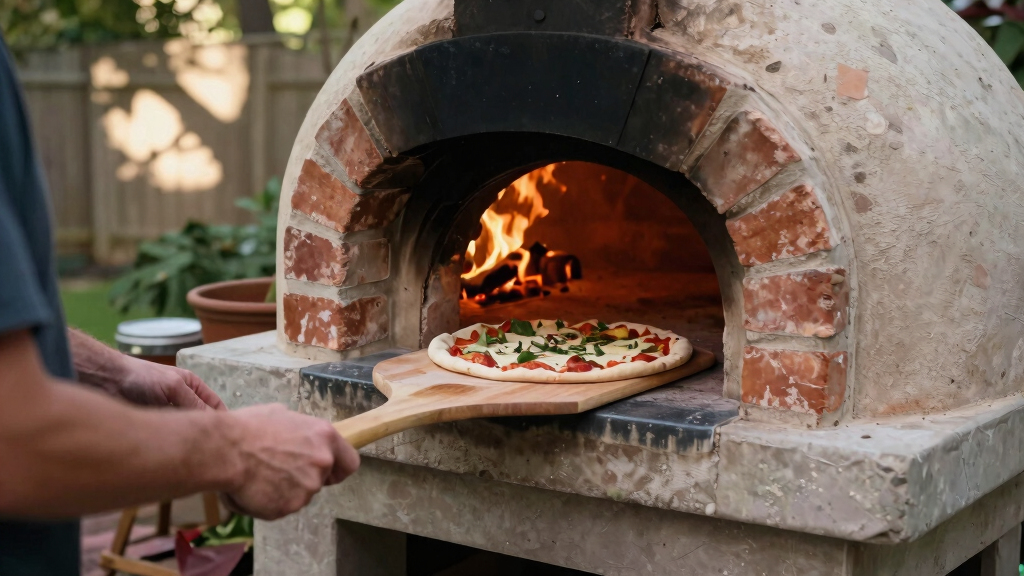 patriotic outdoor pizza oven