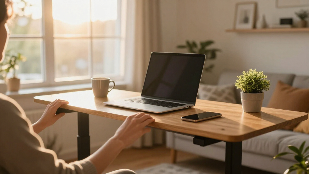l shaped electric standing desk